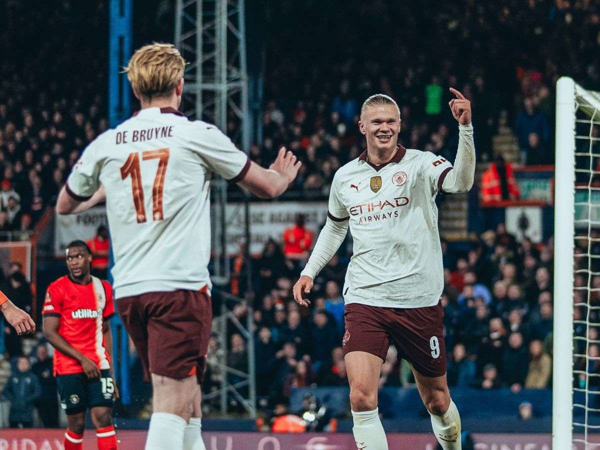 Haaland y De Bruyne hicieron fiesta ante el Luton