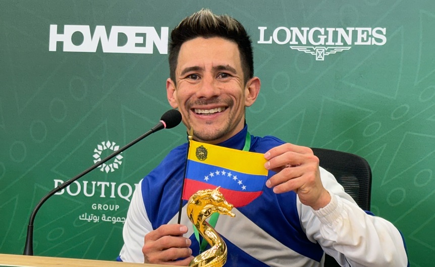 ¡HISTÓRICO! El jockey venezolano Junior Alvarado se ganó un millón de dólares en la Saudi Cup