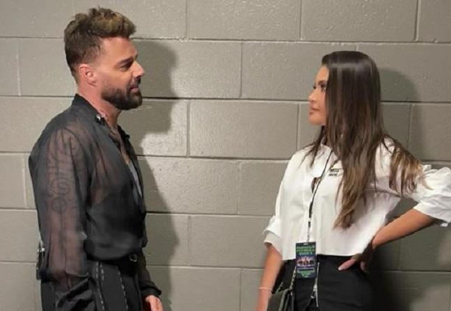 El encuentro entre la animadora zuliana Chiquinquirá Delgado con Ricky Martin