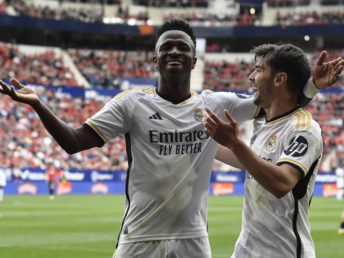 Vinicius facturó doblete en la victoria de Real Madrid