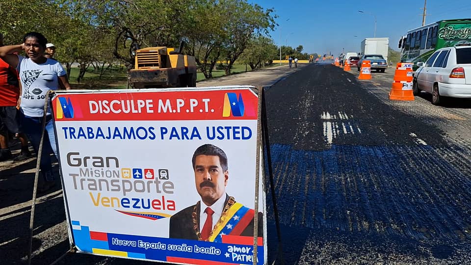 Gobierno nacional despliega plan de asfaltado en Nueva Esparta