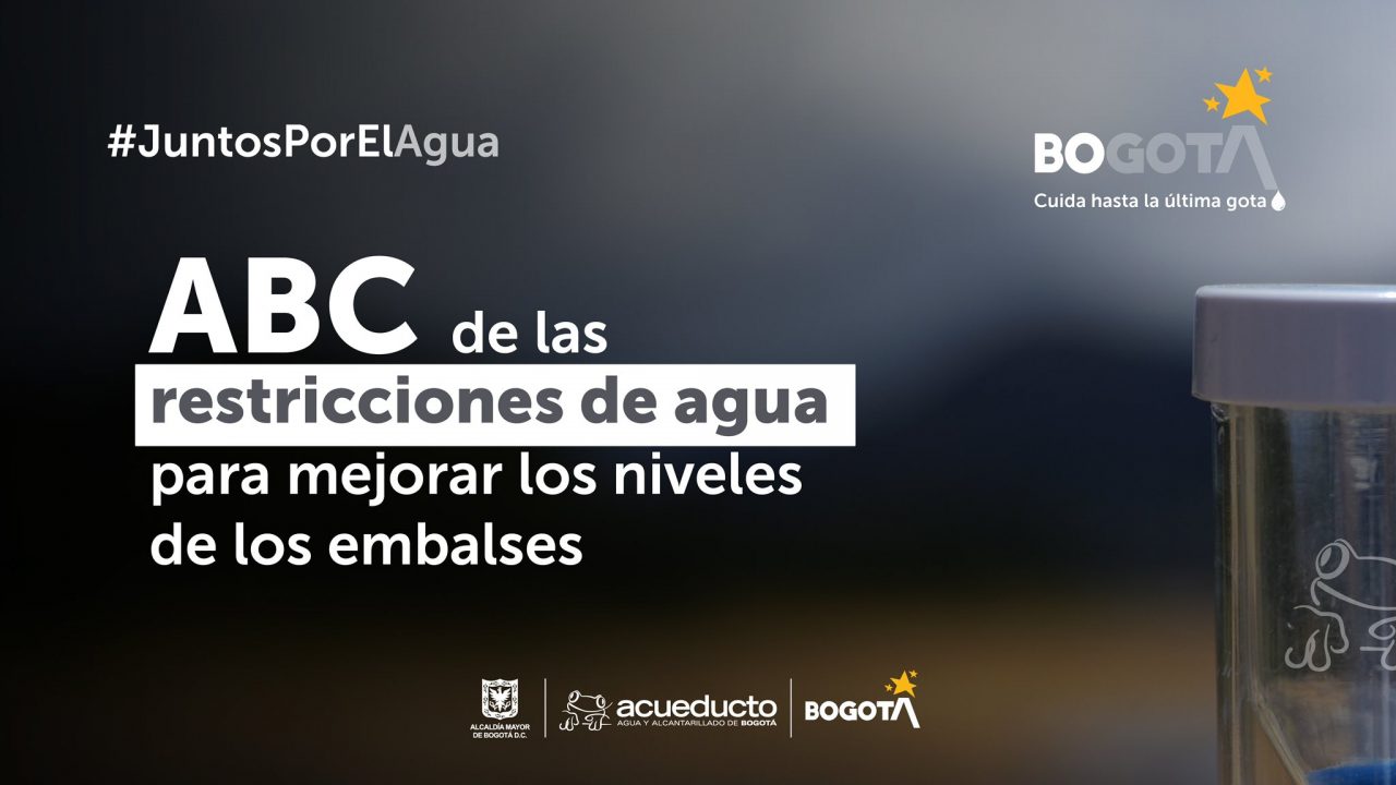 Por la sequía, Bogotá entra en racionamiento estricto del servicio de agua desde este 11 de abril