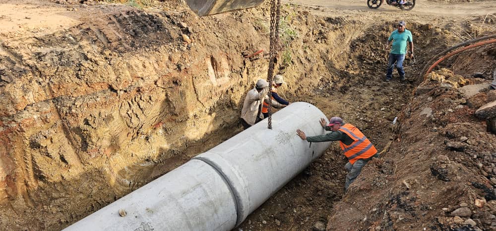 Sustituida alcantarilla en carretera nacional en el sector Tiznados