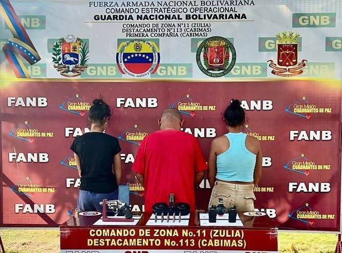 Capturaron a tres miembros de una mafia dedicada al sicariato y extorsión en Zulia