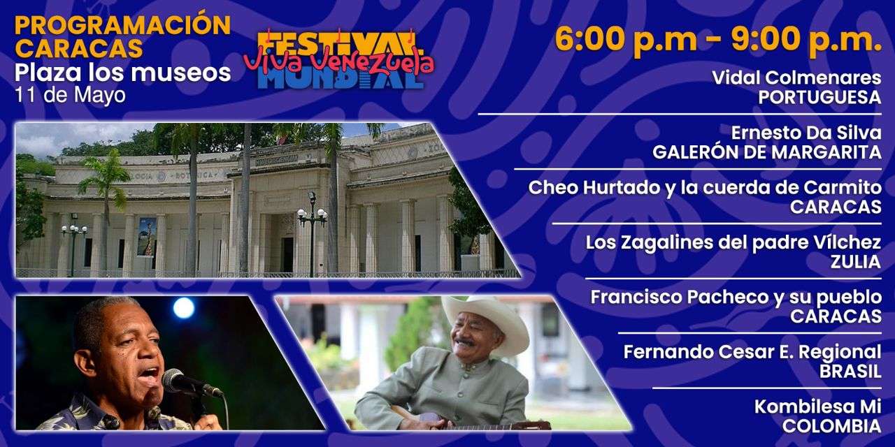 Festival Mundial Viva Venezuela toma la Plaza de los museos de Caracas