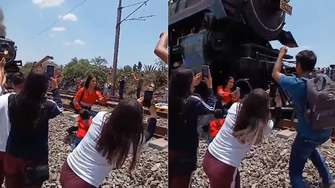 Mujer falleció al intentar tomarse un selfie con la locomotora La Emperatriz en México