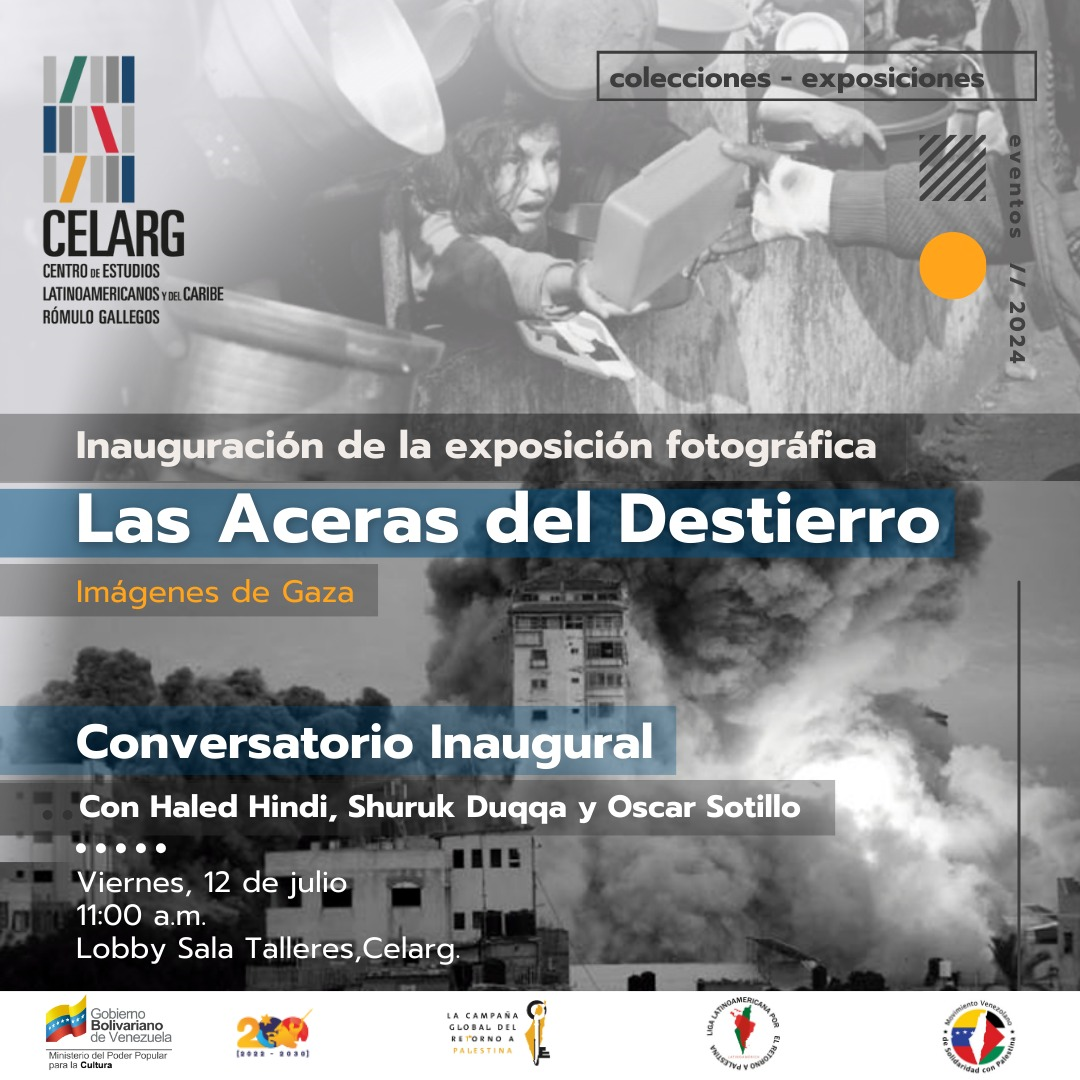 Invitan a exposición fotográfica sobre Gaza en el Celarg