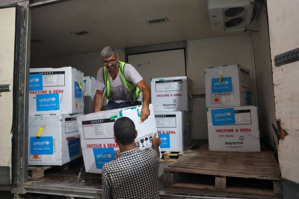 Gaza recibe vacunas contra la polio para inmunizar 1 millón de niños