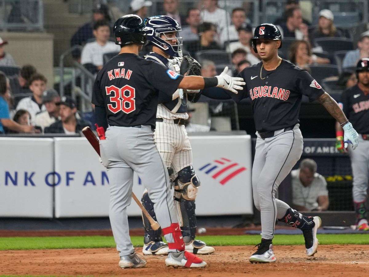 Brayan Rocchio se fue para la calle contra los Yankees