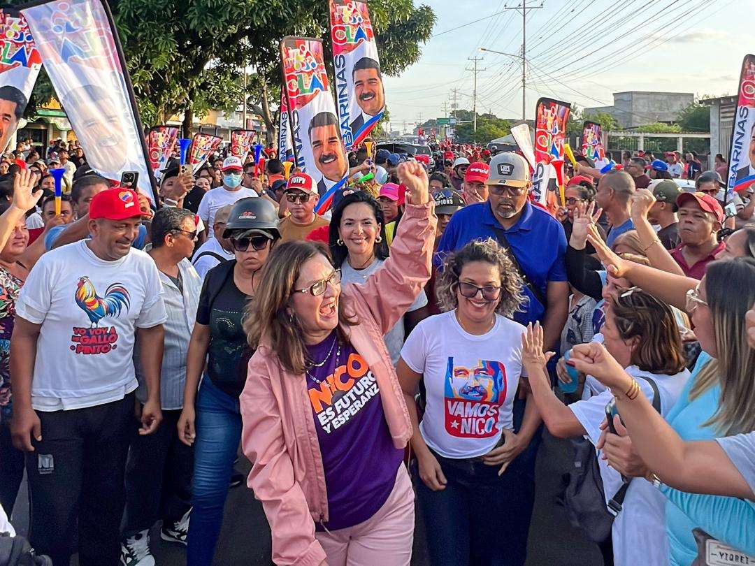 Jacqueline Faría encabezó marcha en apoyo a la paz en Barinas