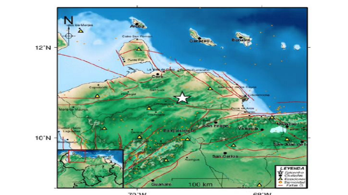 Funvisis registró sismo de magnitud 4.2 en Churuguara, estado Falcón