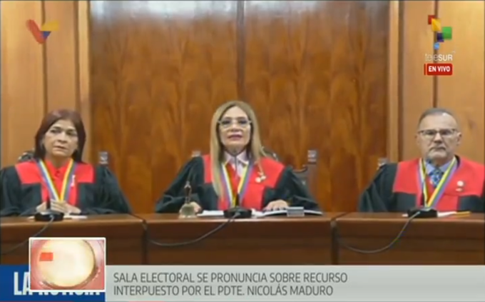 Sala Electoral pide al CNE consignar las actas