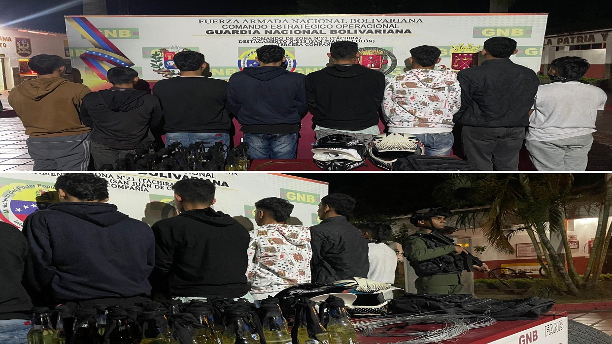Capturadas 55 personas por actos violentos en el estado Táchira