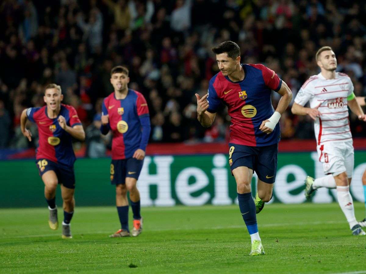 Barcelona goleo al Brest con doblete de Lewandowski