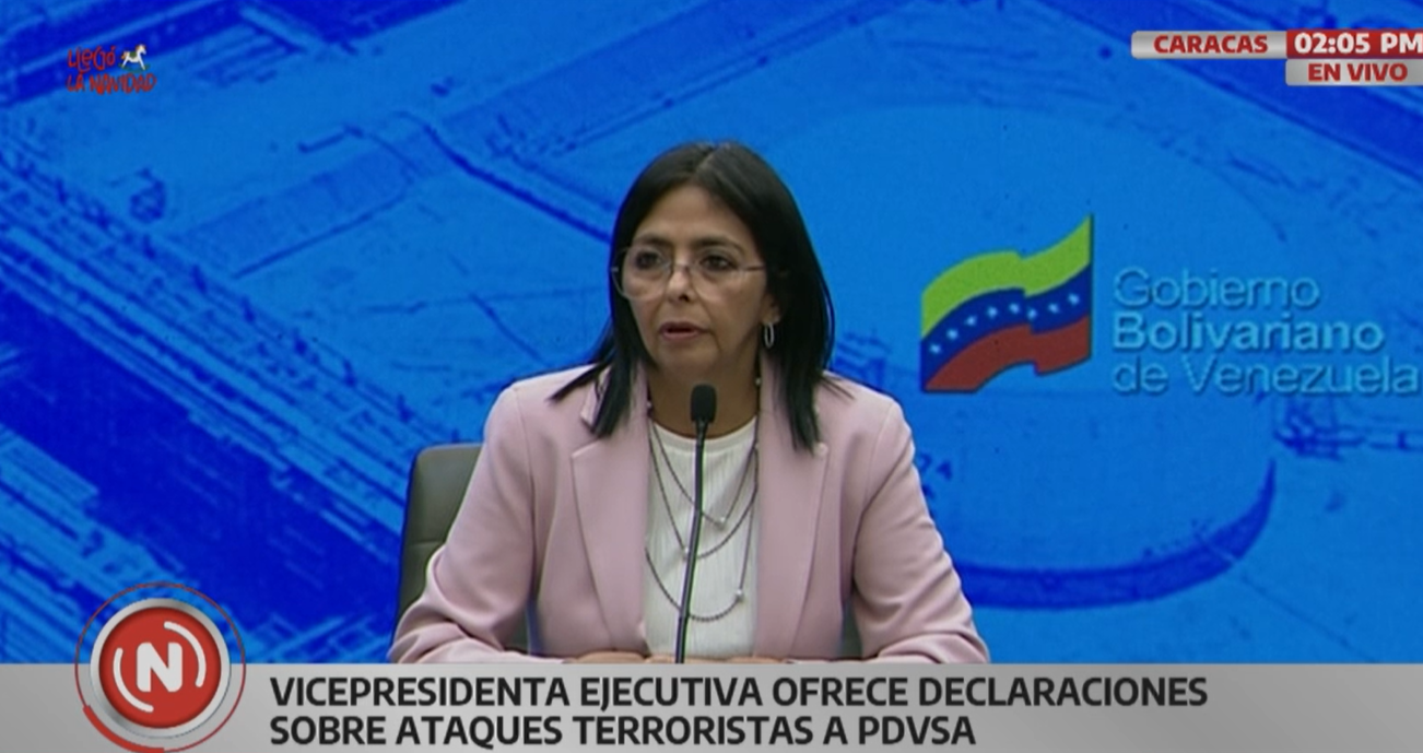 Vicepresidenta denunció vinculación de Erick Prince con ataques a PDVSA