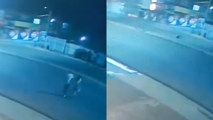 Pareja cruzaba una avenida y todo terminó mal