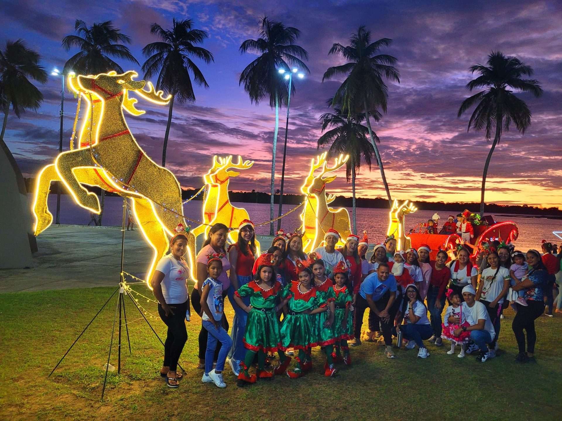 La navidad se celebra en familia en el malecón Manamo de Tucupita