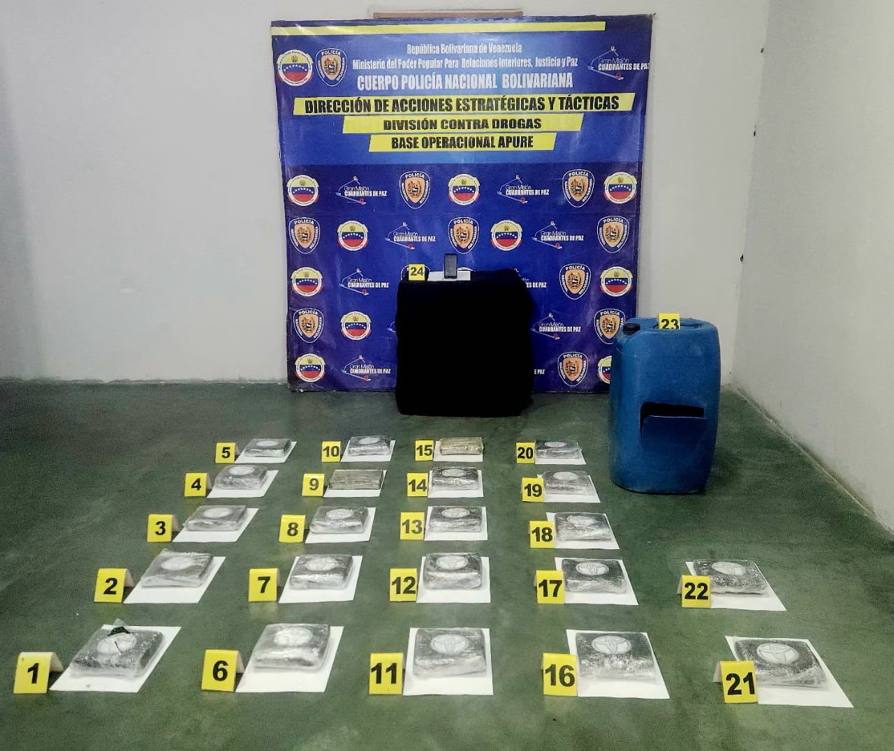 PNB localizó en Apure 22 panelas de cocaína 