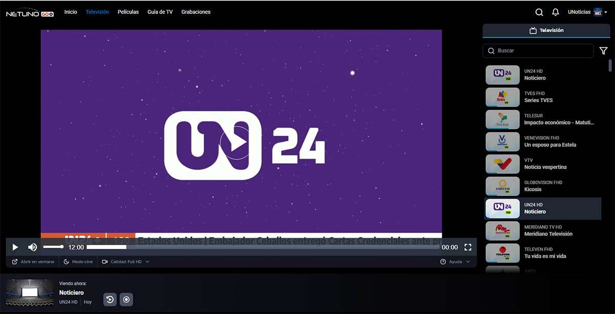 UN24, el canal de tv de Últimas Noticias, ya puede verse en NetUno