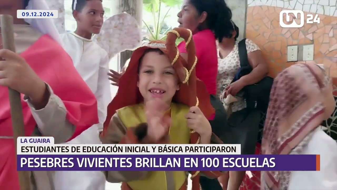 Pesebres vivientes brillan en escuelas de La Guaira