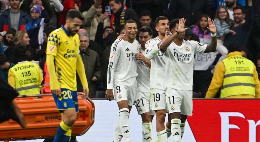 Kylian Mbappé lleva al Real Madrid al liderato con doblete ante Las Palmas