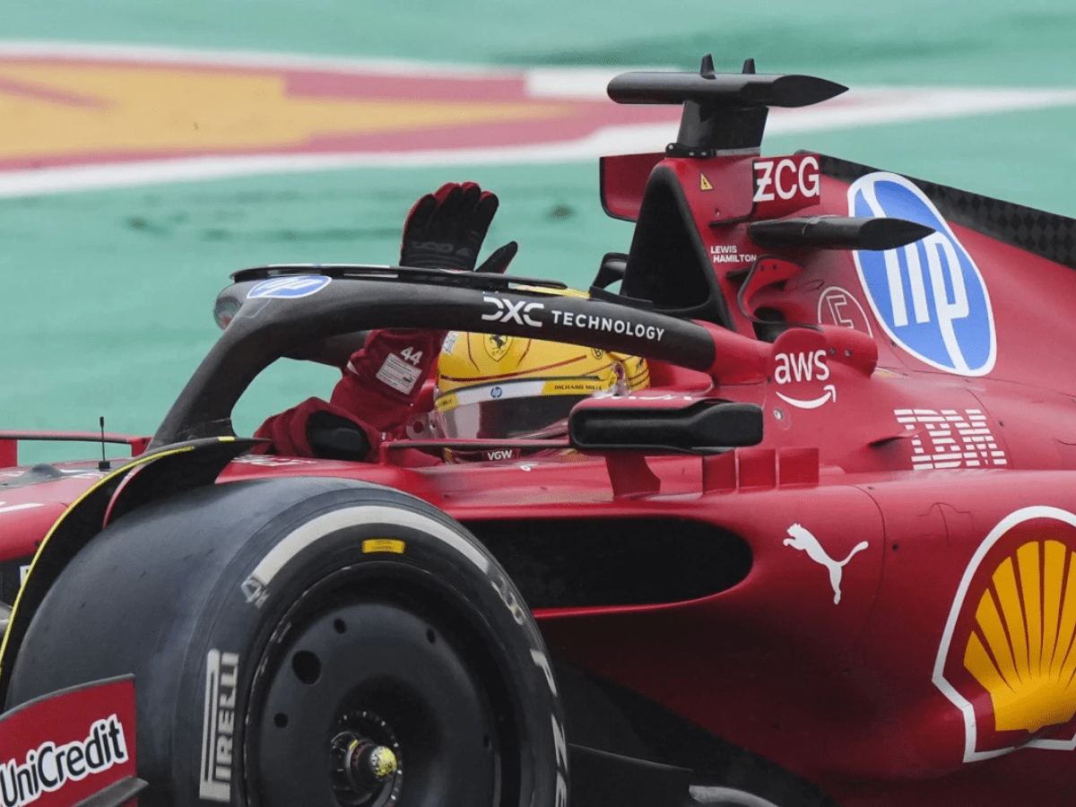 Lewis Hamilton hizo su primera exhibición con Ferrari