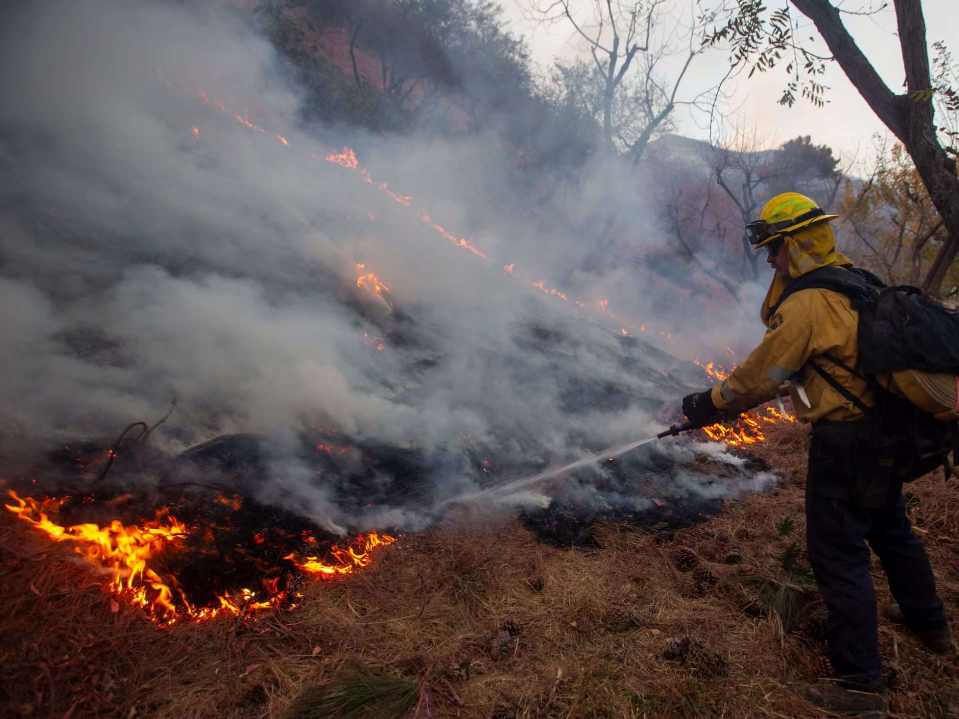 Declaran “situación peligrosa” por fuertes vientos en incendios de Los Ángeles