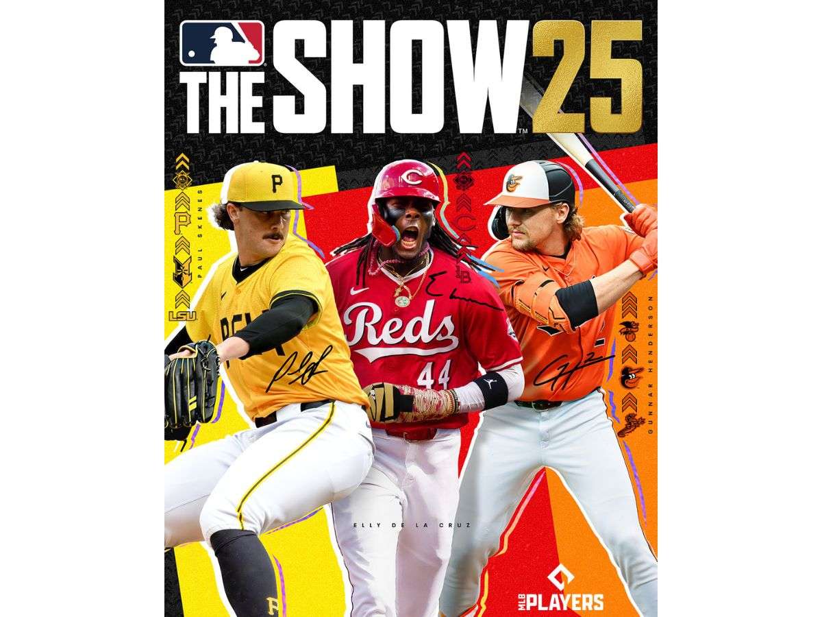 Skenes, De La Cruz y Henderson en la portada de MLB The Show 25