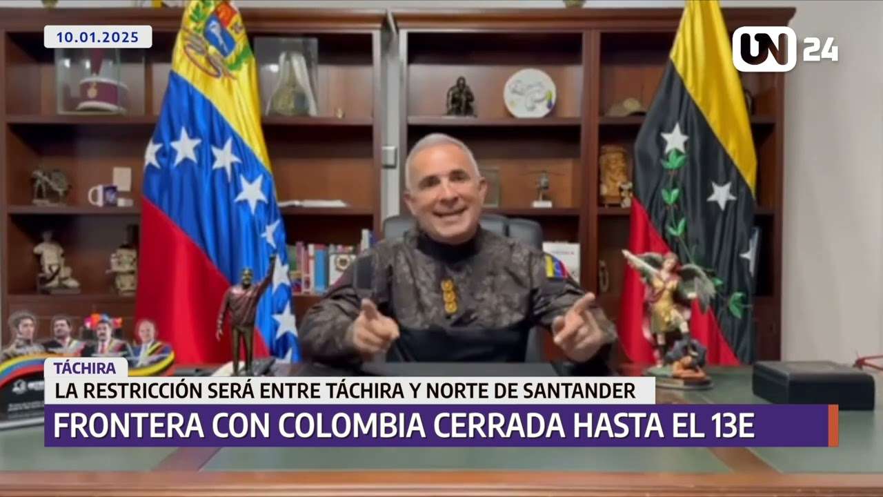 Frontera entre Táchira y Colombia estará cerrada hasta el 13 de enero