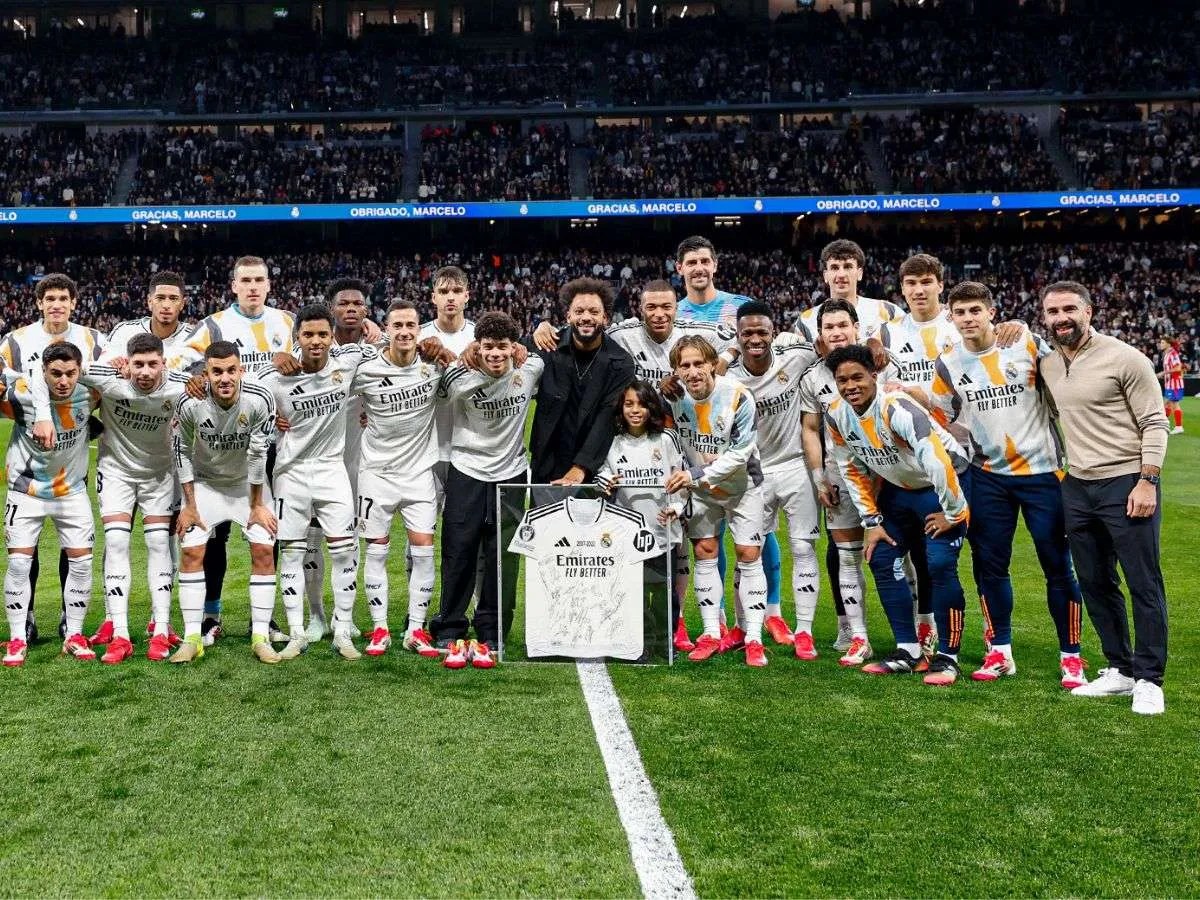 Marcelo fue homenajeado en el derbi madrileño