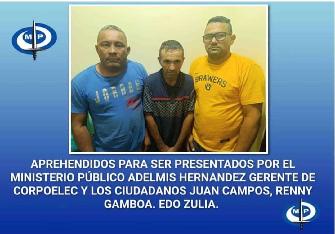 Por hurto de transformadores fueron detenidos trabajadores de Corpoelec en Zulia