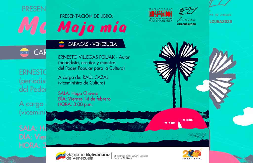 Venezuela en Feria del Libro de La Habana con la obra 'Maja Mía'