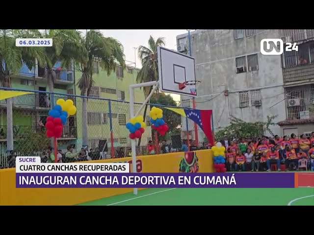 Inauguran cancha deportiva en Cumaná con la participación de la comunidad
