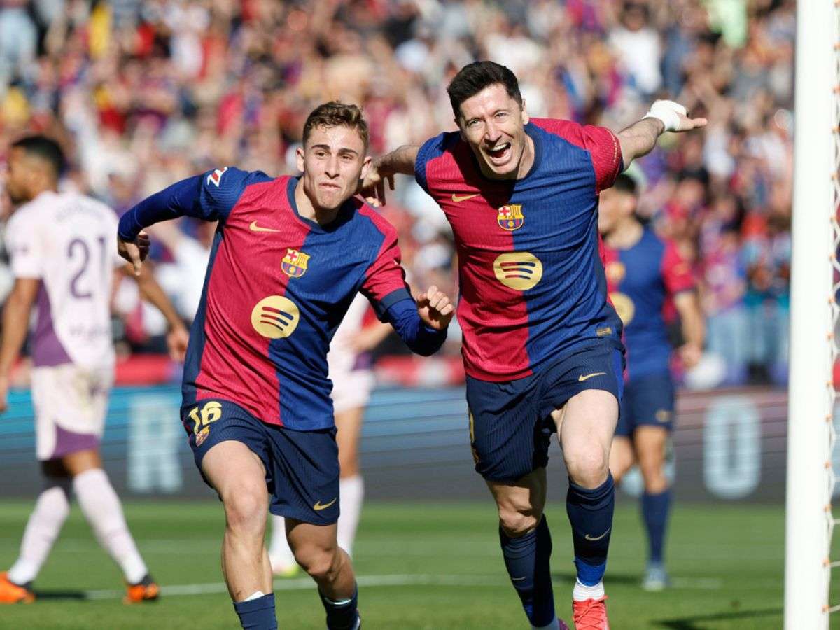 Lewandowski lideró la goleada del Barcelona