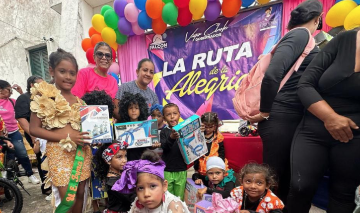 Falcón empezó los carnavales con la Ruta de la Alegría
