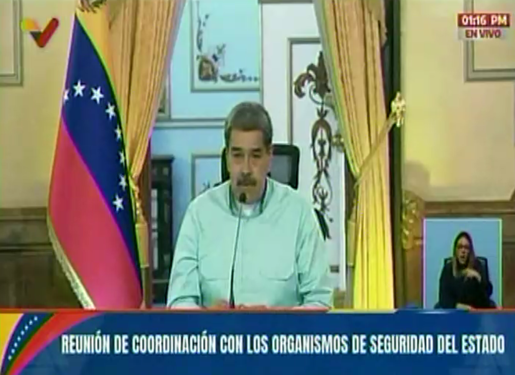 Presidente Maduro dirige reunión con los organismos de seguridad