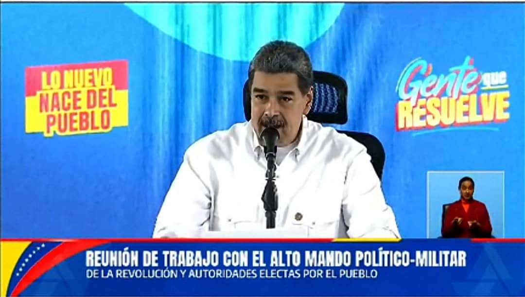 Maduro lidera reunión con el alto mando político, militar y autoridades electas