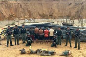 Militares arrestan a cinco personas por minería ilegal en Bolívar