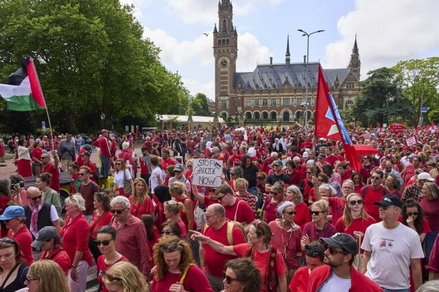 Protestan en Holanda para exigir que su gobierno tome acciones contra Israel