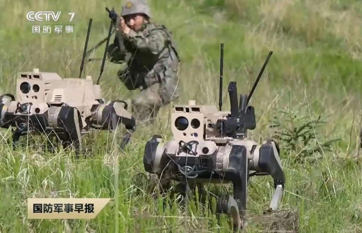 China sorprende con exhibición de perros robots en ejercicios militares