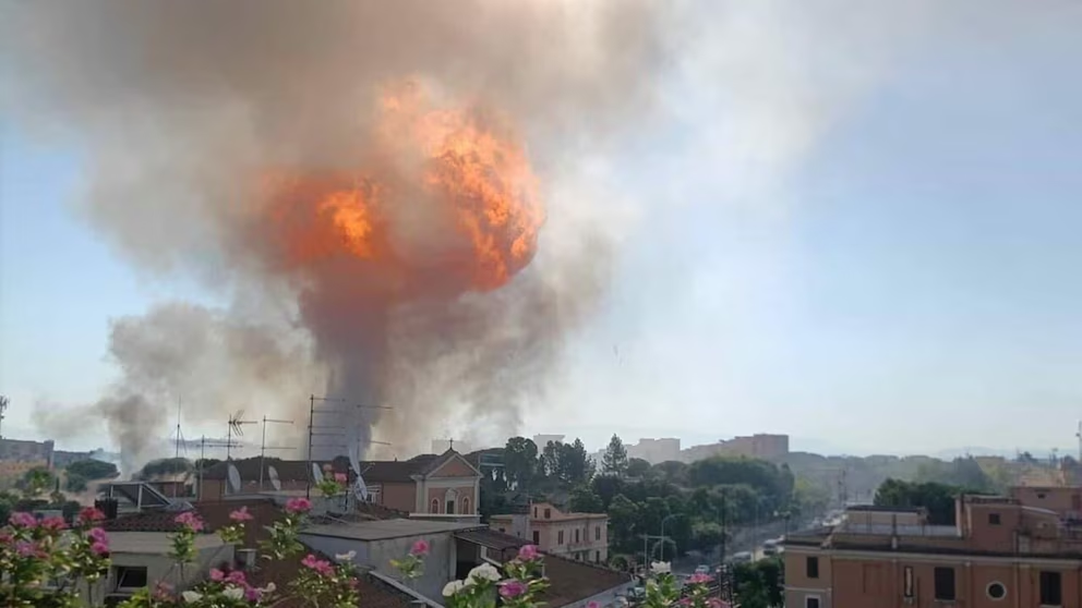 Al menos 40 personas resultaron heridas por una gran explosión en una gasolinera en Roma