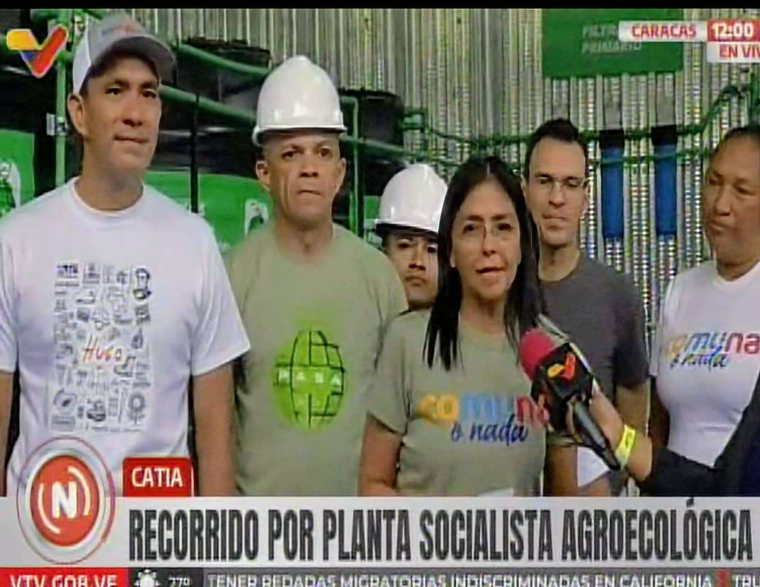 Delcy Rodríguez recorre Planta Agroecológica en Catia
