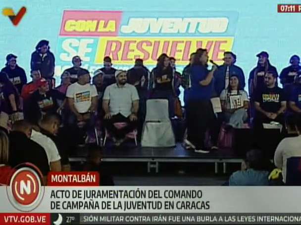 Juramentan comando de campaña de la juventud en Caracas