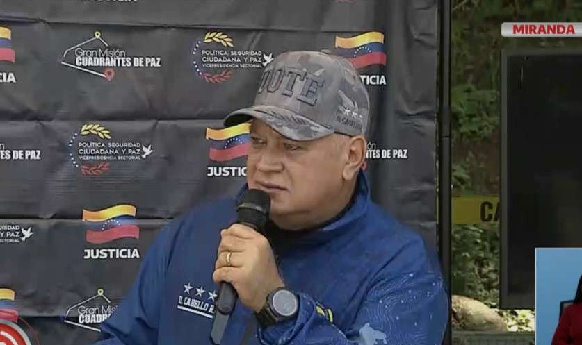 Ministro Cabello confirma captura de dos implicados en caso de explosivos en Plaza Venezuela