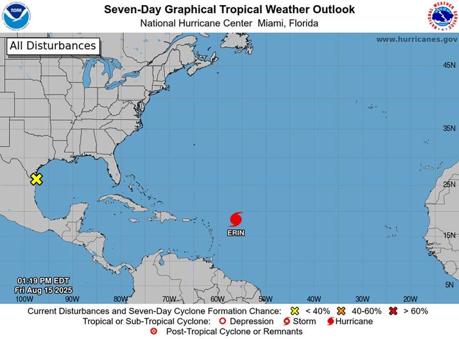 Erin se convierte en huracán de categoría 5 y se torna “catastrófico” en el Atlántico