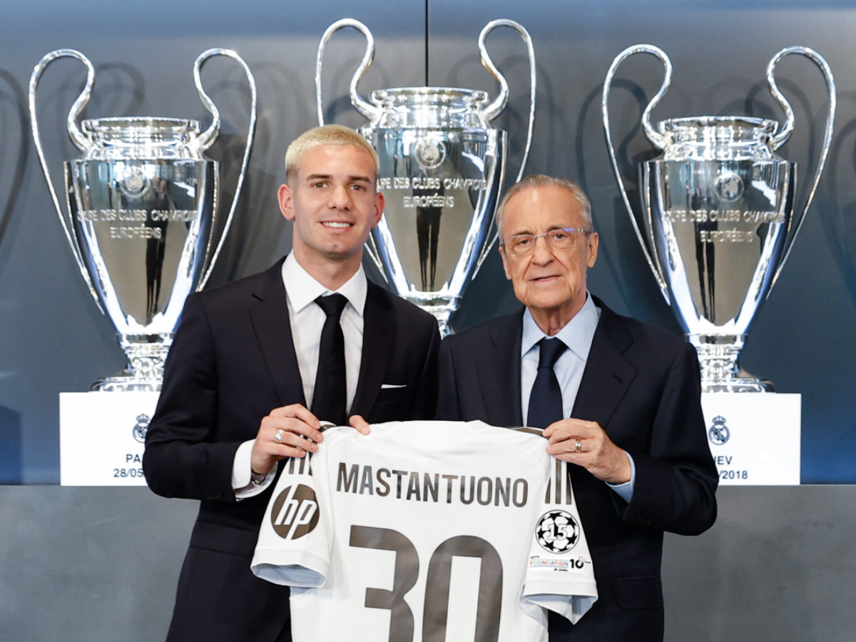 El Real Madrid presentó oficialmente a Franco Mastantuono