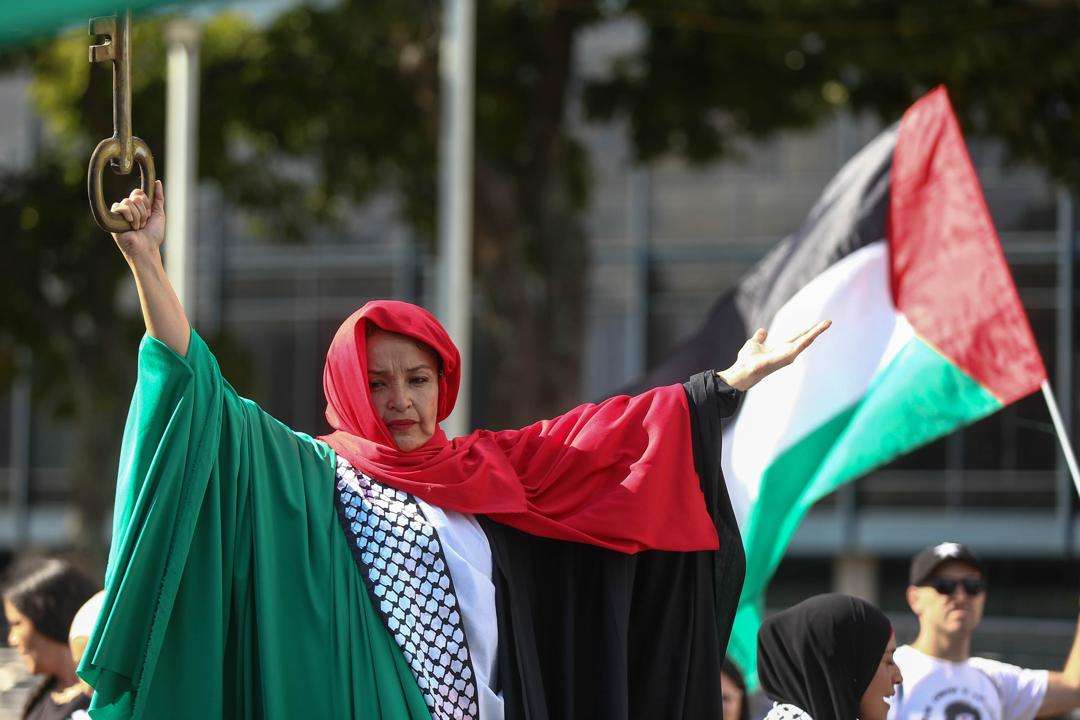 Mujeres venezolanas alzaron su voz en apoyo a Palestina (+Fotos)