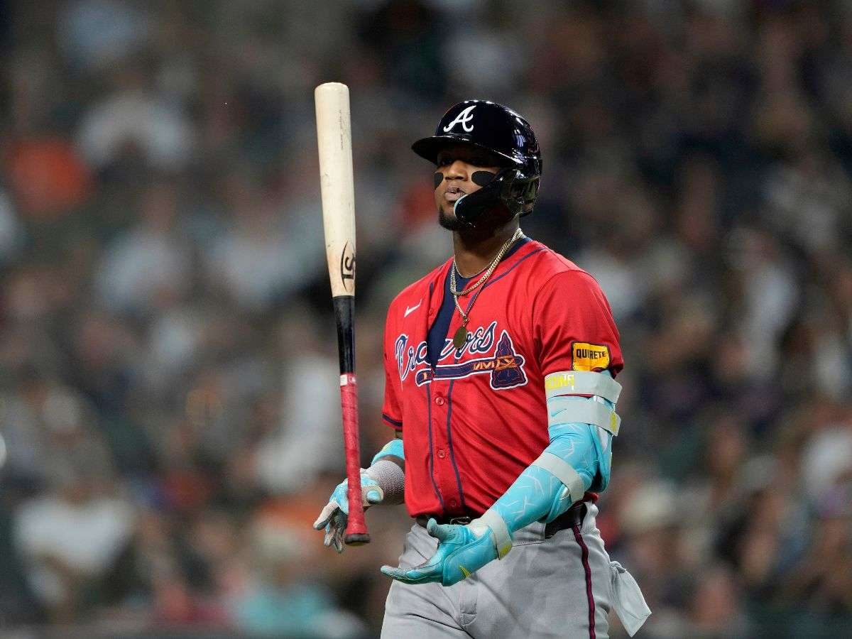 Ronald Acuña Jr. con la leña caliente