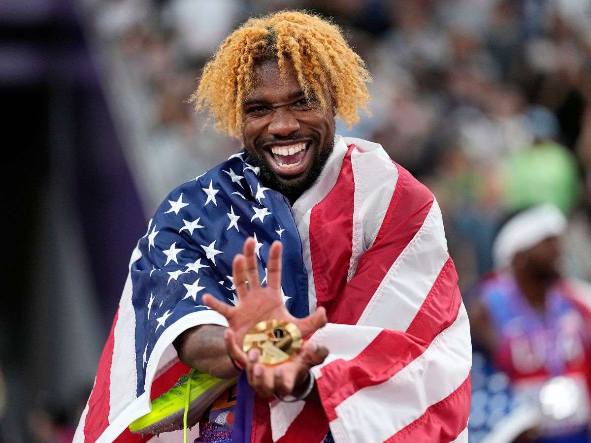 Noah Lyles conquistó los 200 metros planos