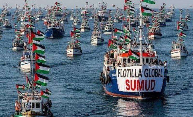 Flotilla Sumud desafía el bloqueo y se aproxima a Gaza pese a amenazas israelíes